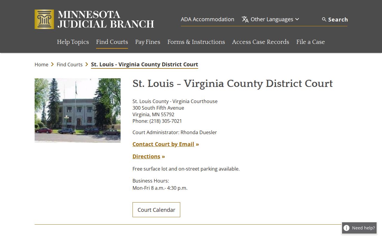 St. Louis County active warrant questions handled at the Virginia district court