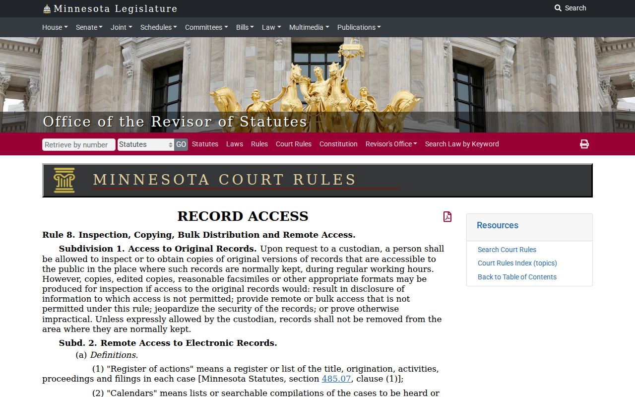 St. Louis County traffic warrant access limits for remote court records