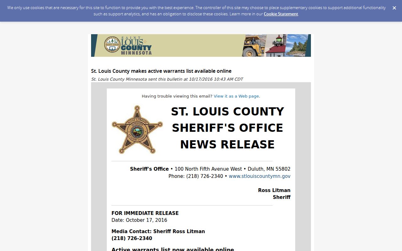 St. Louis County most wanted list history traced to the county's first public warrant list